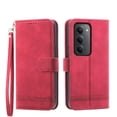 thumbnail image 1 of Funda Tipo Billetera para Xiaomi Redmi 15 4G Carcasa Abatible con Porta Tarjetas, Bolsillo para Efectivo, Soporte Ajustable, Cierre Magnético y Correa de Muñeca Rojo, 1 of 6