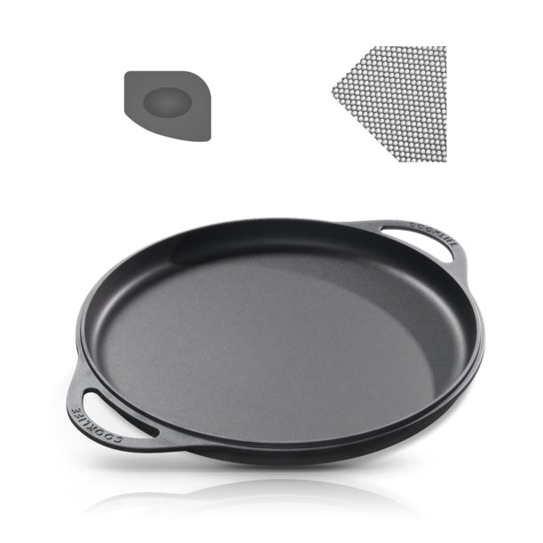 Plancha de hierro fundido COOKLIFE ligera, presazonada, 30 cm