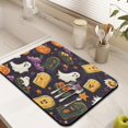 thumbnail image 3 of Halloween Horror Pumpkin Ghost Spider Web Dish Drying Mat Dish Drying Pad Non Slip Foldable Washable 18x24 Inch Inch Dish Drying Pad for Coffee Machine Dish Rack, 3 of 7