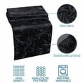 thumbnail image 5 of Bed Runner Scarf for King Size Bed, Black Beds Scarf Throws for Foot of Bedding, Modern Abstract Dot Starry Night Aesthetics Decorative Beds Runners for Bedroom Guestroom, 94"x20", 5 of 8