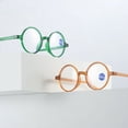 thumbnail image 5 of Gafas de lectura con montura redonda personalizadas, gafas Prince con remaches, gafas de lectura para personas mayores, 5 of 5