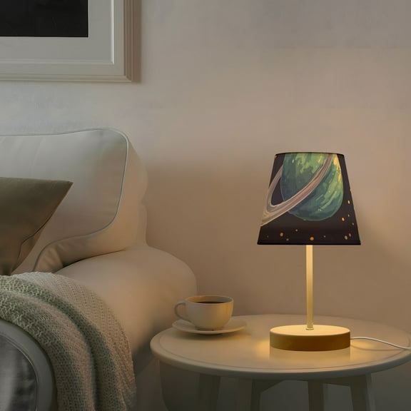 Planets in Space Desk Lamp 3 Color Modes LED Table Lamp Nightstand Reading Light for Bedroom Living Room