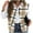 Khaki, variant on Womens Fannel Plaid Vests Color Block Checkered Sleeveless Jacket Plus Size Button Down Collared Vest Top with Pocket Green S