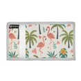 thumbnail image 2 of JIALIOU Nylon Trifold Card Wallet with ID Window Zipper Pocket for Men Women Teen Cute Flamingo Palm Tree Flower, 2 of 7
