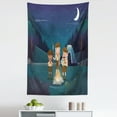 thumbnail image 1 of Camping Tapestry, 3 Scouts in the Forest at Night Moon Sky Mystic Outdoor Explorer Activity, Fabric Wall Hanging Decor for Bedroom Living Room Dorm, 5 Sizes, Multicolor, by Ambesonne, 1 of 1