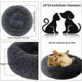 thumbnail image 2 of Nisrada Dog Bed & Cat Bed, Anti-Anxiety Puppy Bed Warming Cozy Round Soft Pet Bed, Machine Washable Calming Donut Bed, 2 of 7