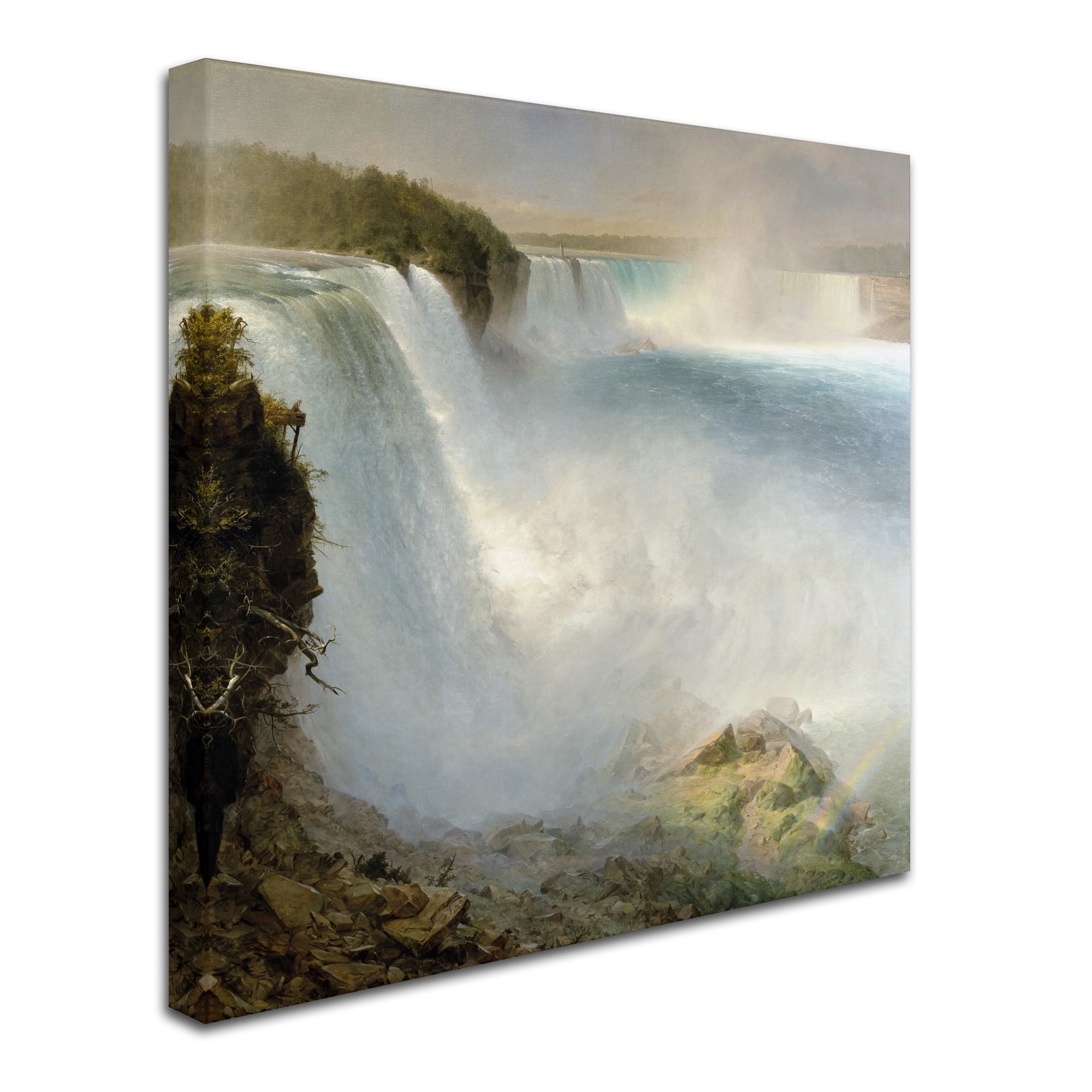 Trademark Fine Art 'Niagra Falls From The American Side' Canvas Art by Church