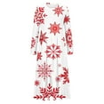 thumbnail image 3 of ClodeEU Christmas Graphic Maxi Dress for Women ,Crewneck A Line Long Sleeve Flowy Swing Dresses Pink,Womens Plus M, 3 of 4