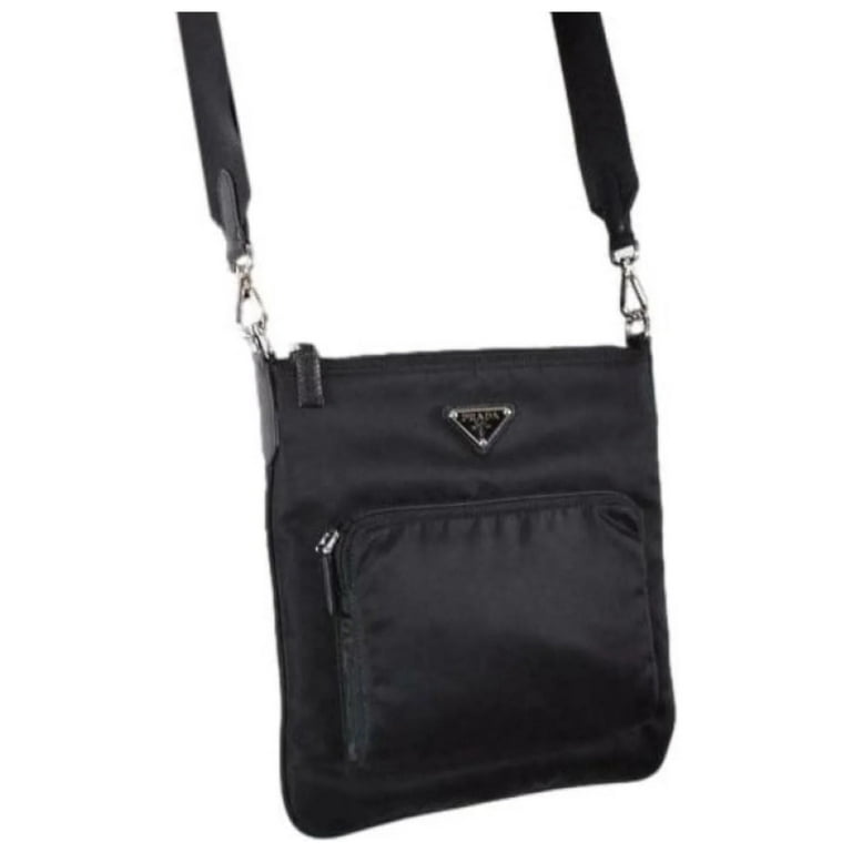  Prada Unisex Medium Black Tessuto Nylon Messenger Crossbody  Handbag : Clothing, Shoes & Jewelry