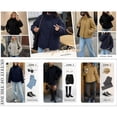 thumbnail image 6 of Womens Loose Crop Pea Coat Wool Blend Short Overcoat Casual Stand Collar Winter Outerwear, 6 of 7