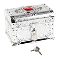 thumbnail image 2 of Cofre de almacenamiento pirata Cofre del tesoro pirata Joyero Tesoro pirata antiguo plata, 2 of 9