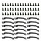 thumbnail image 1 of 150 ganchos creativos serrados ganchos de un solo orificio para marcos de fotos soportes con 300 tornillos (negro), 1 of 4