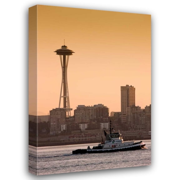 Bob Stefko 17x24 Gallery Wrapped Canvas Wall Art Titled - Space Needle IV