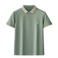 thumbnail image 1 of pstuiky camisetas para hombre, Blusa de verano con solapa y mangas nuevas para hombre ropa de hombre xl, 1 of 3