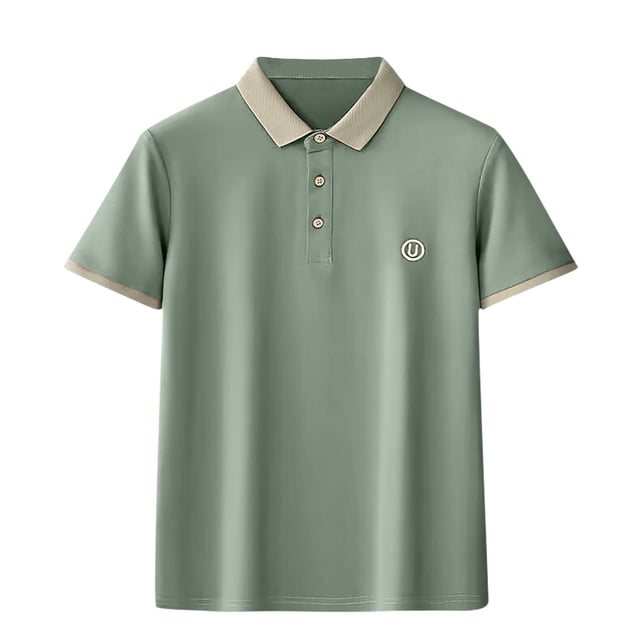 pstuiky camisetas para hombre, Blusa de verano con solapa y mangas nuevas para hombre ropa de hombre xl