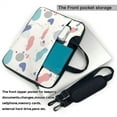 thumbnail image 3 of PUREYAH Laptop Case Bag with Compartments for Women, Colorful Footprint Lightweight Computer Tote Bag for Men Travel Work 13 inch, 3 of 7