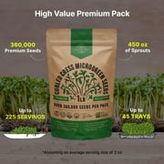 Cress Sprouting & Microgreens Seeds - 1 lb Non-GMO, Heirloom Sprout Seeds Kit