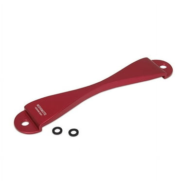 Mishimoto MMTD-SUB-RD CNC Battery Tie-Down Compatible With Subaru Red