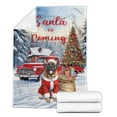 thumbnail image 2 of Santa is Coming Mastiff Merry Christmas Xmas Noel Truck Tree Cozy Fleece Blanket Mastiffs Dog Lover Gifts Idea Warm Soft Throw Blanket - 02023, 2 of 5