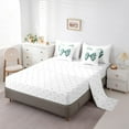 thumbnail image 5 of Manfei Cute Bow Knot 7-Piece Bedding Comforter Set,Cartoon Daisy Print King Bedding Sets,Cyan White Bed Sheets For Girls Teens,Luxury Bedroom Decor Reversible, 5 of 8