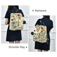 thumbnail image 4 of FORMRS Women's Travel Backpack Purse Anti-Theft Hidden Pockets Casual Shoulder Bag, Beige Floral, 4 of 7