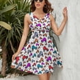 thumbnail image 3 of Roller Skates 80s Pattern Dress Fashion Beach Long Dresses Female Party Printed Sundress, 3 of 7
