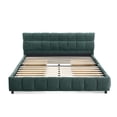 thumbnail image 5 of Miniyam Queen Size Bed with Chenille Upholstery, Storage Drawers for Adult, Green, 5 of 7