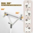 thumbnail image 5 of WOWOW Brass Wall Mounted Pot Filler Faucet with Double Joint Swing Arms, Commercial Kitchen Pot Faucet in Brushed Nickel, 5 of 5