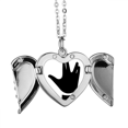 thumbnail image 1 of Gesto patron negro silueta Alas de ángel collar colgante regalo de moda Unbranded M, 1 of 3