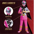 thumbnail image 4 of Pink Power Ranger Costume for Girls, Official Dino Fury Power Ranger Suit with Mask, Kids Size Medium (7-8), 4 of 7