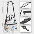 thumbnail image 4 of ZNDUO Reusable Lunch Box, Adjustable Shoulder Strap Abstract Colorful Terrazzo Pattern Lunch Bag, 4 of 8