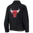 thumbnail image 4 of Women's The Wild Collective Black Chicago Bulls Patch Denim Button-Up Jacket, 4 of 4