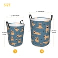 thumbnail image 4 of Uemuo French Bulldog Yoga Pattern Circular Laundry Hamper Basket with handles,Collapsible laundry basket,Large capacity laundry hamper,Laundry Organizer-Small, 4 of 8