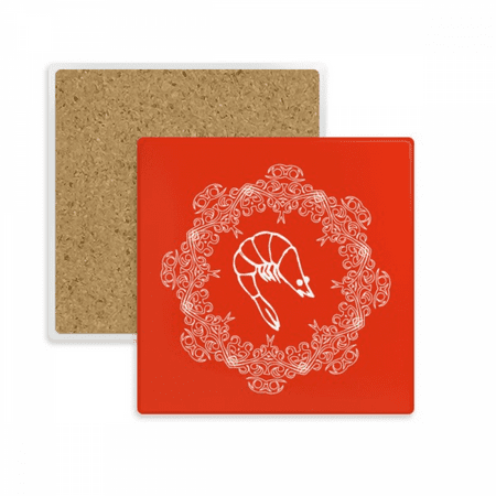 

Shrimp Crooked Bouquet Seafood Coaster Cup Mat Mug Subplate Holder Insulation Stone