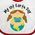 thumbnail image 4 of Inktastic My First Earth Day Baby Girl Girls Baby Bib, 4 of 4
