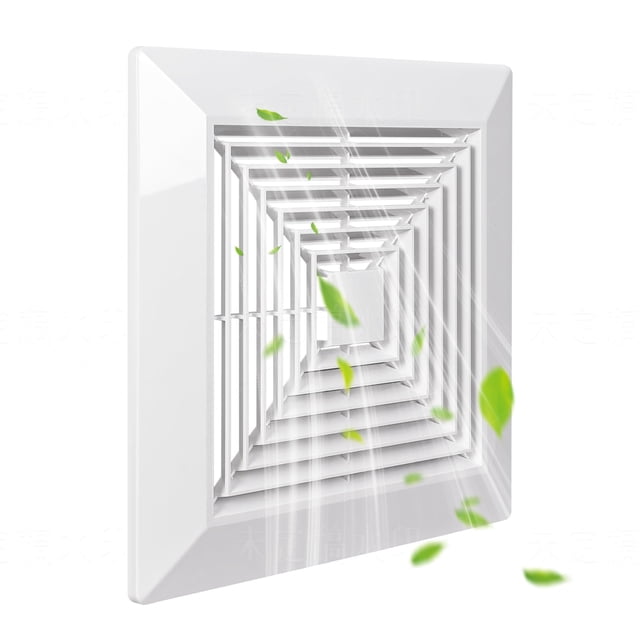 Cubierta PTLEVYN para ventilador de baño, plástico blanco, 23 x 23 cm