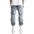 thumbnail image 4 of JoveMarine Mens Cargo Pants, Casual Loose Fit Straight Leg Multi Pocket, Everyday Utility Pants for Men,Gray L, 4 of 7