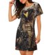 thumbnail image 2 of Fotbe Bald Eagle Soldier Bata de Dormir para Mujer con Estampado, Camisón de Algodón de Manga Corta, Ropa de Dormir Casual, 2 of 6