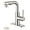 Brushed Nickel, variant on Bathroom Faucet with Pull Out Sprayer, Brushed Nickel Single Handle Bathroom Faucet for 1 or 3 Hole Bathroom Sink, Pull Down Bathroom Sink Faucet with Rotatable Spout Pop Up Drain
