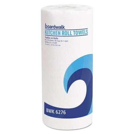 Boardwalk Kitchen Roll Towel, 2-Ply, 11 x 8, White, 80/Roll, 30 Rolls/Carton -BWK6276B