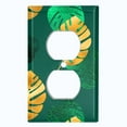 thumbnail image 2 of Metal Light Switch Plate Cover Tropical Jungle Palm Leaves Yellow Green JGL004, 2 of 14
