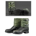 thumbnail image 4 of Botas de combate de vinilo a escala 1/6, modelo de soldado alemán hecho a mano, juguetes masculinos del ejército, 12'' con polainas, 4 of 7