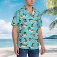 thumbnail image 3 of Honeii Mallard Ducks Swimming In The Lake Print Men’s Hawaiian Shirt,Classic Button-Down Short Sleeve Shirt, for Beach, Vacation, and Outdoor Activities,XX-Large, 3 of 7