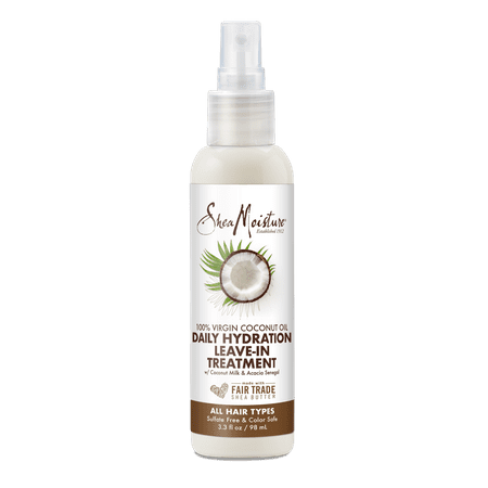 SheaMoisture 100% Virgin Coconut Oil Daily Hydration Leave-In Treatment, 8 (Best Virgin Coconut Oil For Hair)
