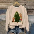 thumbnail image 5 of Antqov Sweatshirt for Women, Crewneck Pullover Christmas Print Oversized Long Sleeve Shirts, Fall Winter Party Fashion Funny Comfy Casual Sweatshirts, 5 of 6