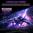 thumbnail image 6 of Gawfolk 49-Inch Curved Ultrawide Gaming Monitor, DQHD 5120x1440, 120Hz, Built-in Speakers, 6 of 9