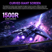 Gawfolk 49 Curved Ultrawide Gaming Monitor, 120Hz DQHD 5120x1440, 32:9, Speakers, Black