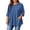 Dark Blue, variant on MLQIDK Plus Size T Shirts for Women Loose Going Out Tunic 3/4 Sleeve V-Neck Plaid Print Blouses Summer Tunic Tops Red 2XL