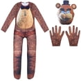 thumbnail image 4 of Disfraz de Halloween de FNAF para niños, mono de Five Nights Freddy, disfraz de pesadilla Bonnie, regalo de Navidad de anime de Fnaf Freddy para niños, 4 of 5