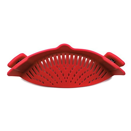 

pinshui Silicone Pot Side Drainer Kitchen Food Noodles Spaghetti Multipurpose Strainer New